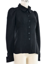 Biba Crepe Button Front Blouse Top arcadeshops.com