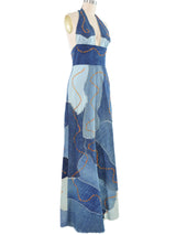 Love Melody Patchwork Denim Halter Dress Dress arcadeshops.com