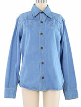 1970s Star Denim Shirt Top arcadeshops.com