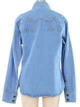 1970s Star Denim Shirt Top arcadeshops.com