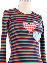 Striped Rib Knit Tee