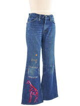 Ron Herman Reworked Embroidered Levis Flare Leg Pants Bottom arcadeshops.com