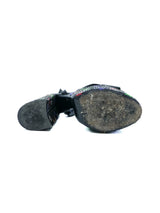 Yves Saint Laurent Paige Sequin Platform Sandal, 37 Accessory arcadeshops.com