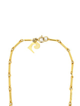 Pierre Cardin Modernist Goldtone Necklace Jewelry arcadeshops.com