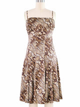 Just Cavalli Printed Satin Flare Dress Dress arcadeshops.com