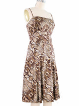 Just Cavalli Printed Satin Flare Dress Dress arcadeshops.com
