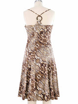 Just Cavalli Printed Satin Flare Dress Dress arcadeshops.com