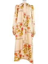 Jean Varon Deco Chrysanthemum Print Caftan