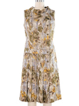 Louis Feraud Metallic Brocade Pleated Dress Dress arcadeshops.com