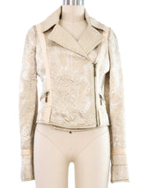 Just Cavalli Brocade Moto Jacket