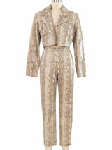 Snake Embossed Leather Ensemble