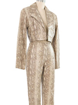 Snake Embossed Leather Ensemble