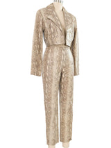 Snake Embossed Leather Ensemble