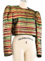 1982 Yves Saint Laurent Metallic Stripe Jacket Jacket arcadeshops.com