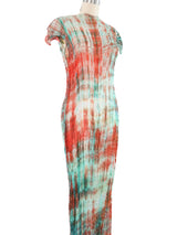 Pearl Embellished Hand Dyed Silk Gown
