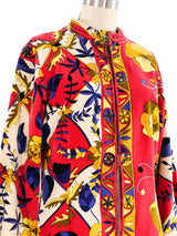 1960s Emilio Pucci Printed Red Velvet Top Top arcadeshops.com