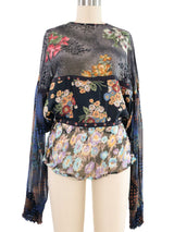 1980s Koos Van Den Akker Mixed Print Top Top arcadeshops.com