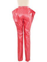 1990s Christian Lacroix Red Leather Trouser Bottom arcadeshops.com