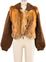 Red Fox Paneled Cardigan Jacket arcadeshops.com