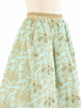 Tina Leser Quilted Mint Skirt