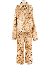 Gianfranco Ferre Animal Print Pant Suit Suit arcadeshops.com
