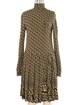 Prada Graphic Printed Jersey Dress