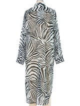 2020 Junya Watanabe Comme des Garcons Zebra Print Shirt Dress