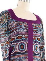 2000s Jean Paul Gaultier Tribal Print Top