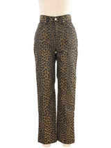 Fendi Leopard Print Trousers Bottom arcadeshops.com