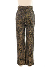 Fendi Leopard Print Trousers Bottom arcadeshops.com