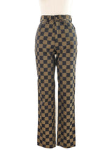 Fendi Checkered Logo Trousers Bottom arcadeshops.com