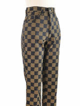 Fendi Checkered Logo Trousers Bottom arcadeshops.com