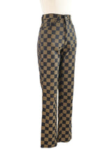 Fendi Checkered Logo Trousers Bottom arcadeshops.com