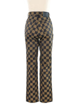 Fendi Checkered Logo Trousers Bottom arcadeshops.com