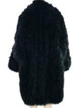 Black Marabou Duster Coat Outerwear arcadeshops.com