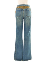 Roberto Cavalli Bead Accented Denim Bottom arcadeshops.com