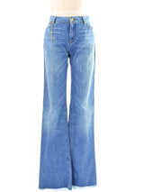 Roberto Cavalli Bead Embellished Denim Bottom arcadeshops.com