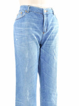 Roberto Cavalli Crystal Embellished Denim Bottom arcadeshops.com