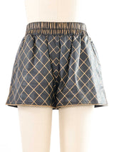 Chanel Quilt Print Leather Boxing Shorts Bottom arcadeshops.com