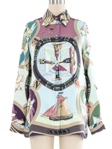 Hermes Belles Amures Silk Top Top arcadeshops.com