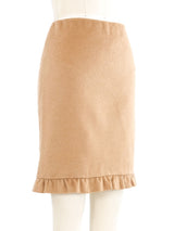 Prada Ruffle Trim Felted Skirt Bottom arcadeshops.com