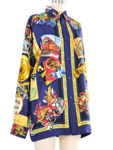 Hermes New Orleans Creole Jazz Silk Top Top arcadeshops.com