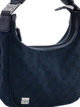Gucci Black Monogram Canvas Shoulder Bag