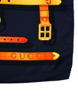 Gucci Buckle Printed Scarf