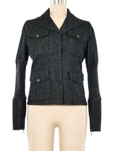 2003 Chanel Dark Denim And Knit Jacket Jacket arcadeshops.com