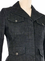 2003 Chanel Dark Denim And Knit Jacket Jacket arcadeshops.com
