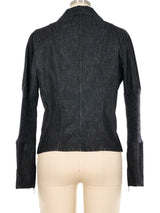 2003 Chanel Dark Denim And Knit Jacket Jacket arcadeshops.com
