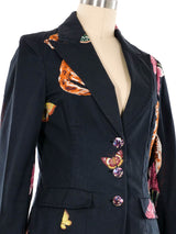 Roberto Cavalli Embroidered Orchid Jacket Jacket arcadeshops.com