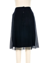 2002 Chanel Layered Chiffon Mini Skirt Bottom arcadeshops.com