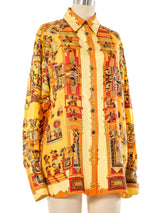 Hermes Astres et Soleils Silk Top Top arcadeshops.com